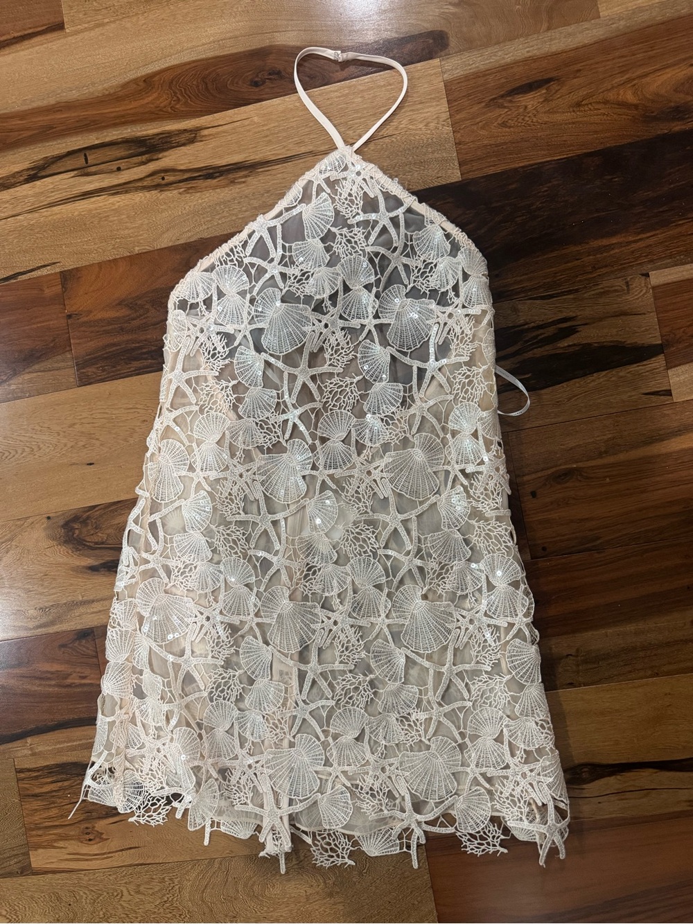 Retrofete Lace Halter sequin Mini Dress - Picture 5 of 6
